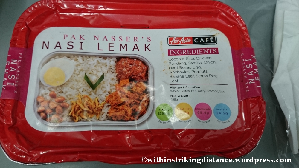 13Dec14 011 Nasi Lemak Inflight Meal Economy Class Air Asia Zest Z2 85 Seoul Incheon Manila