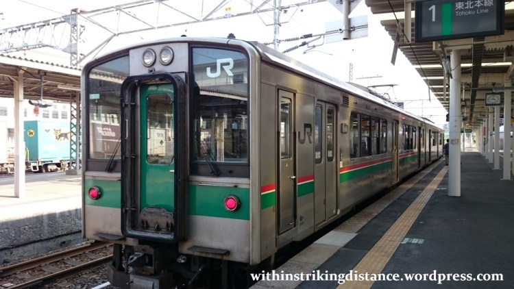 03Jul15 001 Ichinoseki Station JR East Tohoku Main Line 701-1500 Series EMU Train